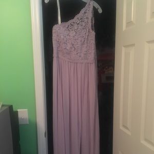 Light lavender David’s Bridal Dress
